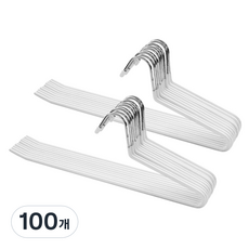 네이쳐리빙 논슬립 코팅 1단 바지걸이, 화이트, 100개