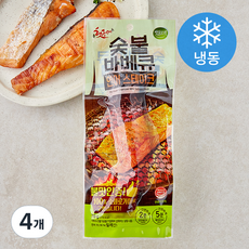 바다소리 햇구어 숯불 바베큐 연어 스테이크 (냉동), 4개, 70g
