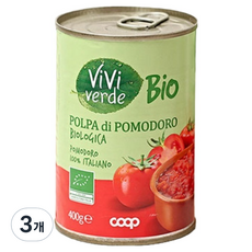 비비베르데 유기농 토마토다이스, 400g, 3개