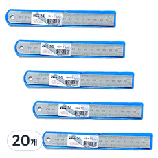 쁘띠팬시 스틸자 15cm, 혼합색상, 20개