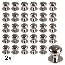 가죽공예 소품제작 솔트레지 6mm 30p, 실버, 2개 실버, 2개