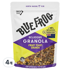 블루프로그 딜리셔스 그래놀라 후르츠 토스트 크런치, 4개, 350g