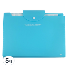 아이비스 12포켓 도큐먼트 화일 SP11684, 블루, 5개