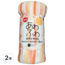 aisen 伸縮泡泡浴巾 柔軟 BT-625新款, 橘色, 2個, 1入