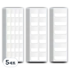 코쿠리 인덱스 접착 메모지 분류 스티커 3종 x 20p 세트 화이트 6W0269, 5세트