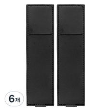 미소로운 다이어리 볼펜 홀더 L 18 x 4.5 x 0.5 cm, 블랙, 6개