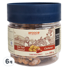 라푸코 씨솔트 카라멜 캐슈넛, 200g, 6개