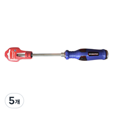 워크프로 투명 일자 드라이버 6.5 x 100 mm WP221202, 5개