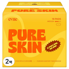 evne Pure Skin 衛生棉 中型, 16入, 2個