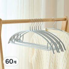 LIV MOM 防肩角防滑鋼製塗層上下衣針織衫衣架, 60個, 灰色