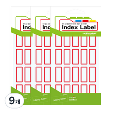 union plus 一般標籤紙 15 x 33 mm UL-2214, 紅色, 18入, 9個