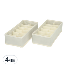 코멧 홈 프리미엄 속옷정리함 12칸 2개입, 베이지, 8개
