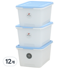가쯔 멀티블럭 리빙박스, 블루, 24L, 12개