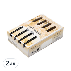 종이문화 헬로우아트 캘리플러스 엽서지 0 스노우화이트 100p + 붓펜 4p 세트, 2세트