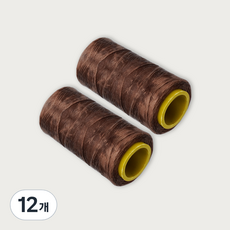 가죽공예 왁스실 초사용 1mm x 220m, 다크브라운, 12개