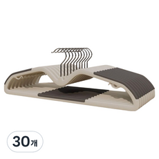 러블비 어깨뿔방지 논슬립 옷걸이, 그레이, 30개