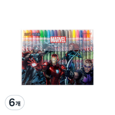 Disney 迪士尼 漫威復仇者聯盟色鉛筆 隨機出貨, 20色, 6個