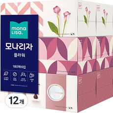 mona LISa. 花卉美容盒裝面紙 2層, 180張, 12個