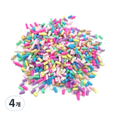 裝飾用不透明彩虹粉 100g A36-4, 4個, 混色