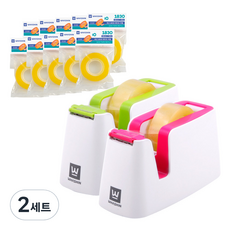 HwaShinMungu Hwaseon膠帶切割器 901+替換膠帶 1030 10入組, 2組, 隨機發貨（切刀）