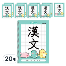 POPO FANCY Rhino 國小漢文筆記本, 20個, 薄荷綠