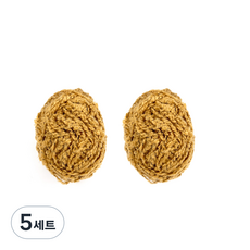 마이펫돌 웨이브 아크릴 +양모 혼방 2p, 갈색, 5세트