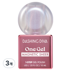 데싱디바 원젤 마그네틱 젤네일, OGM04 실키 토퍼, 10ml, 3개