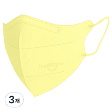 힐타임 코코핏 컬러마스크 소형 L KF94, 25개입, 3개, 레몬옐로우