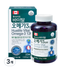 휴라이프 바이탈 오메가3 1200 234.18g, 180정, 3개