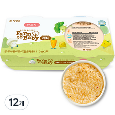 팜투베이비 레디 실온이유식 완료기, 닭가슴살양배추진밥, 110g, 12개