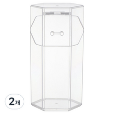 Lala工房 多用途文具透明六角收納盒, 單一顏色, 2個