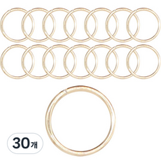 Button King 東大門鈕扣王 彩色O型環 10mm, 30個, 金色