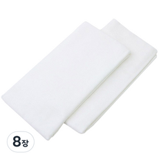 babybear 方形布尿布, 白色, 8入