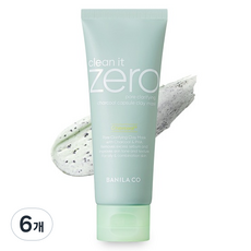 BANILA CO 芭妮蘭 Clean It Zero竹炭膠囊毛孔泥面膜 100g, 6個, 1條