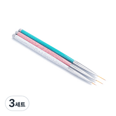 美甲潮流細毛筆刷大理石棒3件組, 混色, 3套