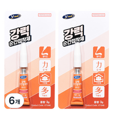 Vtech 젤타입 강력 순간 접착제, 6개