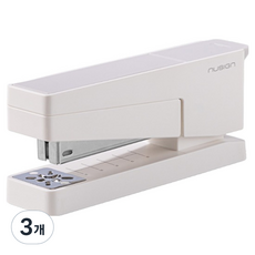 Deli Nusign 可調角度360度旋轉式省力釘書機, 白色, 3個