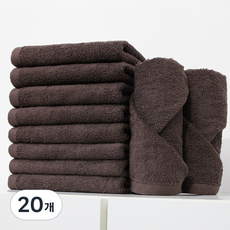 From Cotton 美容毛巾 90g 棉紗, 20個, 深棕色