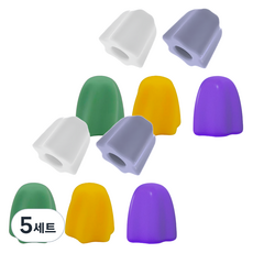 저스트픽 실리콘 치약 뚜껑 스퀴저 핸드크림 짜개 5종 x 2p 세트, 혼합색상, 5세트