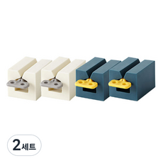 리얼피키 다용도 스탠드 치약 튜브 디스펜서 2종 x 2p 세트, 2세트, 화이트, 딥그린