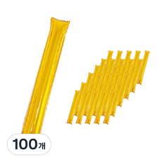 라볼페 블링 색상 축하 이벤트 스틱풍선 60 x 11 cm, 골드, 100개