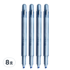 ACE 英士 柔色星閃螢光筆 F-740-DB, 冷靛, 8支