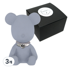 엠노블 엠블럼 베어 차량용 방향제 리필 세트 5ml, 3개, 화이트머스크