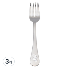 윌리브 아동용 토끼 고양이 샌딩 포크, 실버, 단품, 3개 실버, 단품, 3개