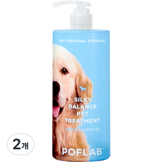 포프랩 실키밸런스 보습영양 모발윤기 컨디셔너 강아지 트리트먼트 린스, 2개, 500ml