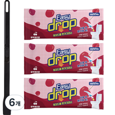 Easy drop 馬桶清潔刷新握柄組 黑櫻桃香, 黑色, 6個