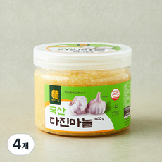 맛다짐 국내산 다진마늘, 600g, 4개