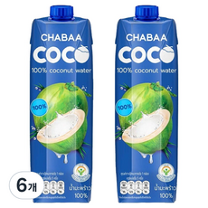 CHABAA 啜吧 椰子水, 6個, 1L