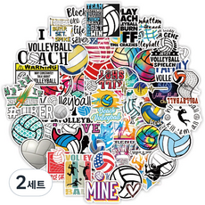 셀렉트스티커 캐리어스티커 노트북 스트릿 발리볼 배구2 50종 세트, 혼합색상, 2세트