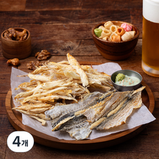 해맑은푸드 손질 고든통상 먹태 채 + 껍질, 4개, 70g